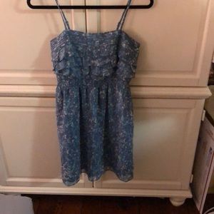 Blue floral spring dress